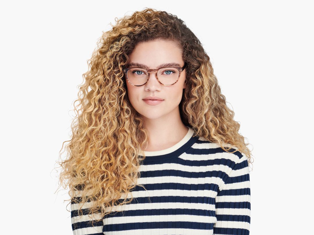 Percey Low Bridge Fit Eyeglasses In Chestnut Crystal Warby Parker