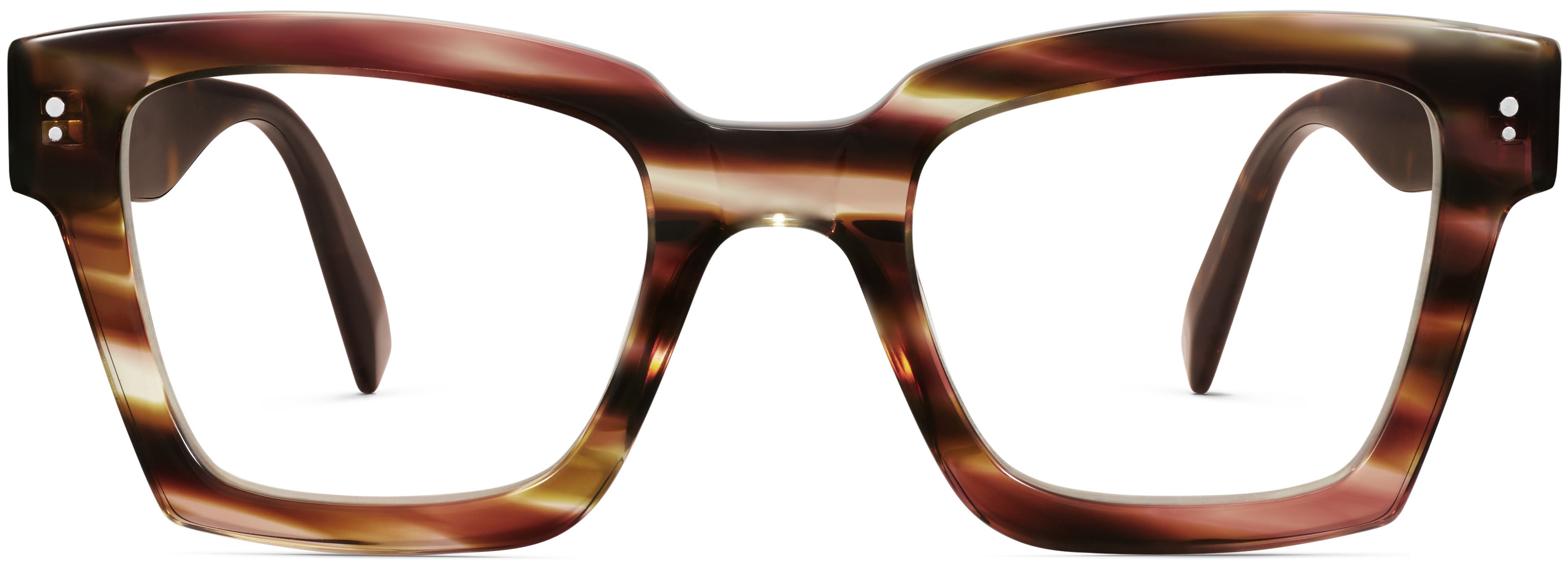 Sonia Striped Magnolia with Cognac Tortoise, front view