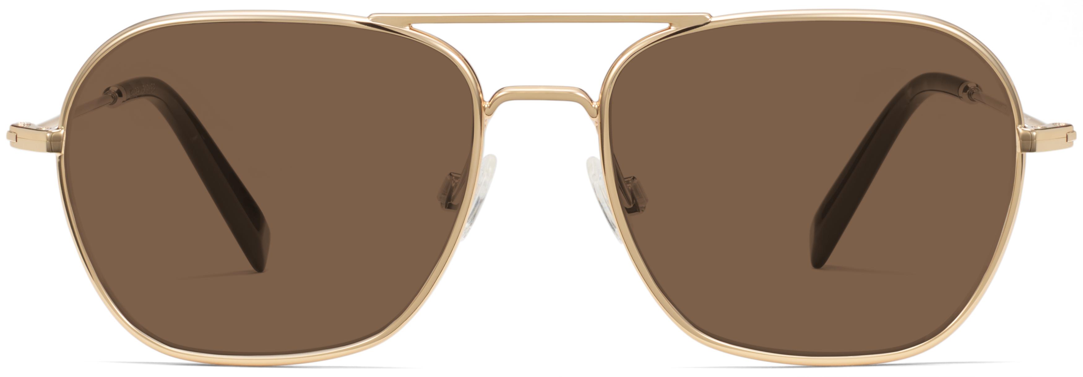 Warby Parker Abe Aviator Sunglasses Abe Sunglasses in Brushed Ink with Polished Gold — Medium  main image 2