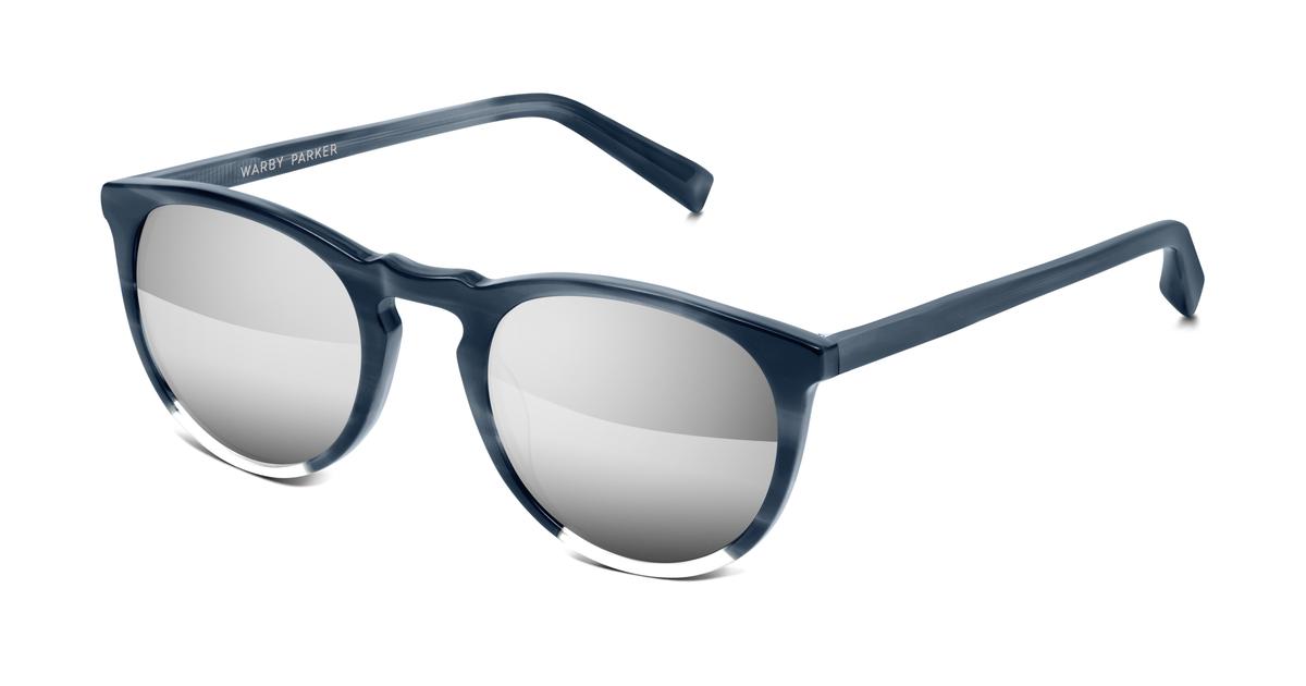 Haskell Sunglasses in Striped Pacific And Crystal for Men Warby Parker