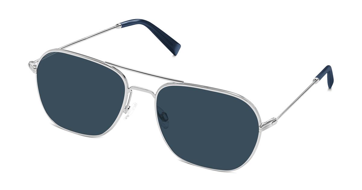 Warby Parker Abe Sunglasses In Polished Silver For Men