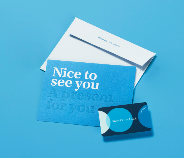 Gift card with its enclosing card and envelope